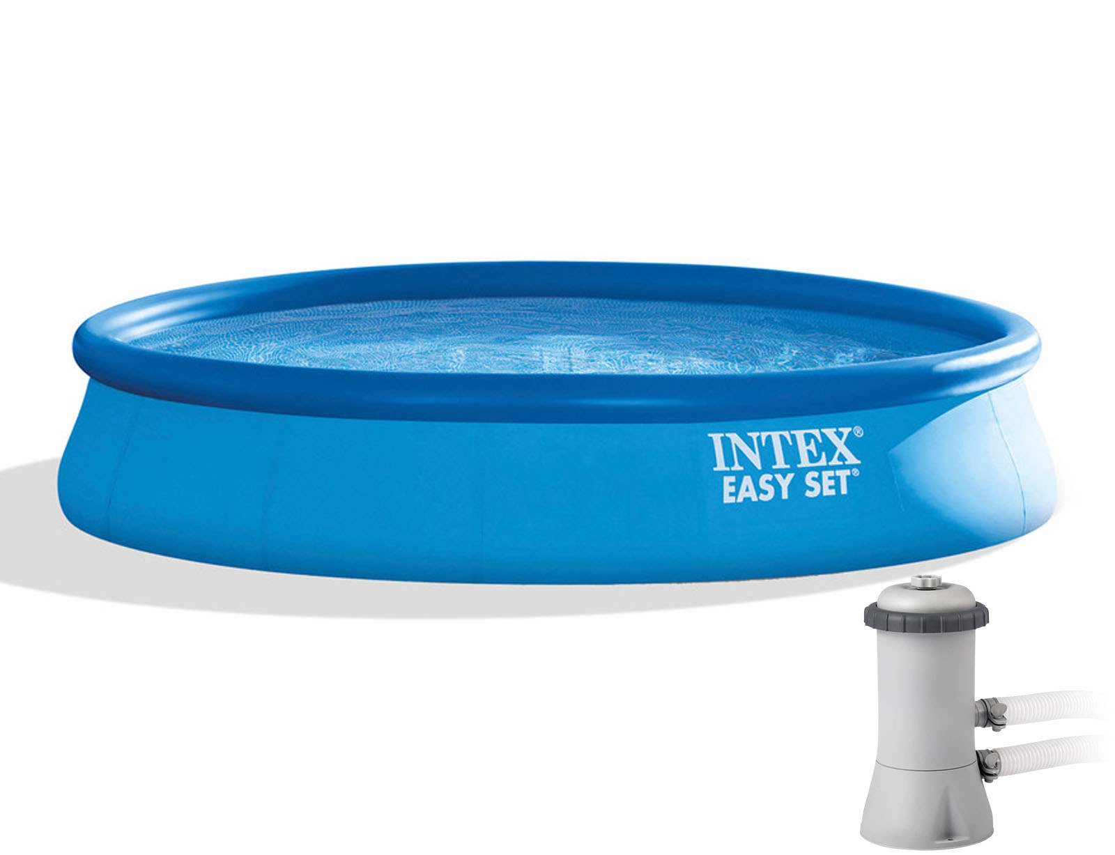 Εικόνα Φουσκωτή Πισίνα Intex Easy Set οικογενειακή, με χωρητικότητα 9792lt και διαστάσεις 457x457x84cm - Περιλαμβάνεται αντλία φίλτρου