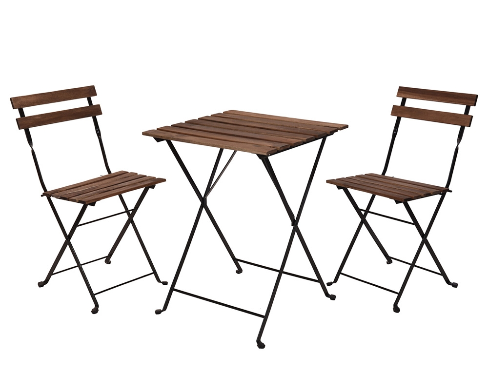 Εικόνα Σετ Κήπου & Βεράντας (VN3000010) με Τραπέζι και 2 Καρέκλες - Μέταλλο/Ξύλο Ακακίας