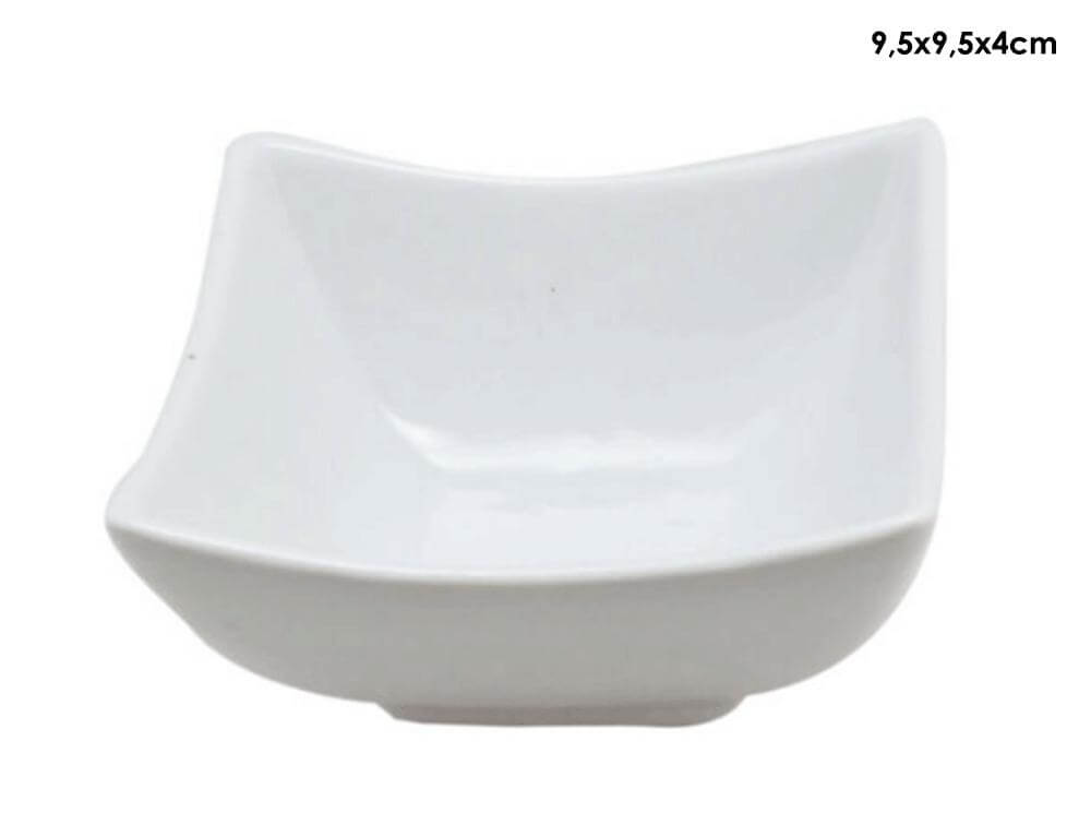 Εικόνα Μπωλ Σερβιρίσματος FOOD FOR FUN 24301244 Πορσελάνη, τετράγωνο, 9,5x9,5x4cm, άσπρο