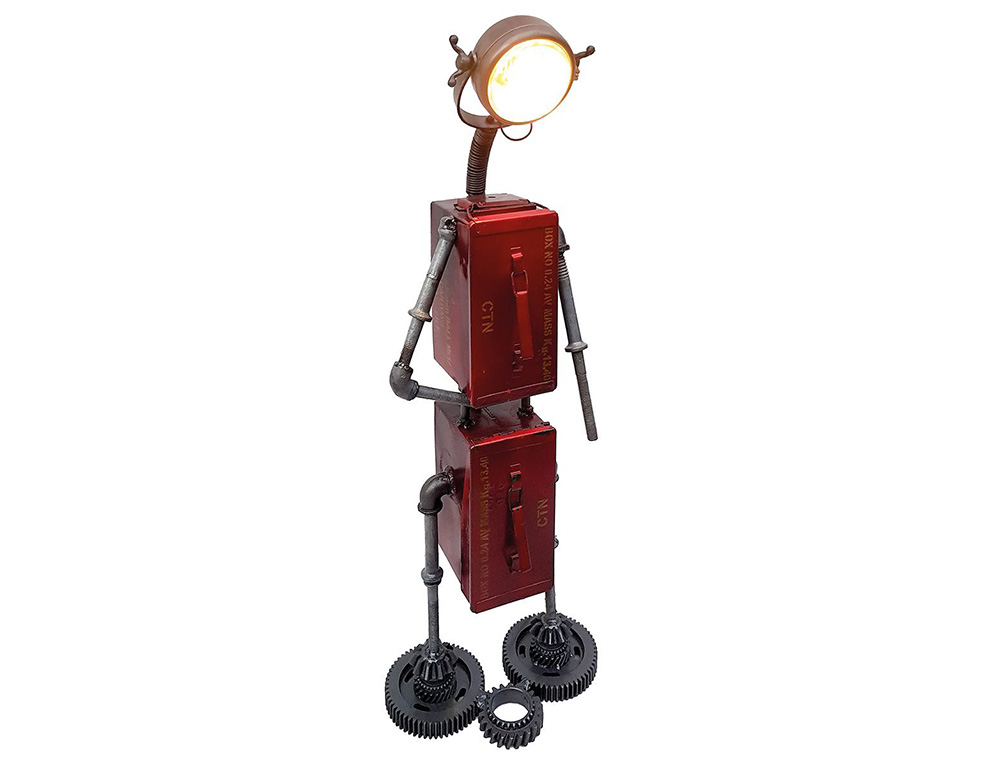 Εικόνα Επιδαπέδιο μεταλλικό φωτιστικό "Robot" (74940) με λαμπτήρα Ε27 και διαστάσεις 40x34x119cm