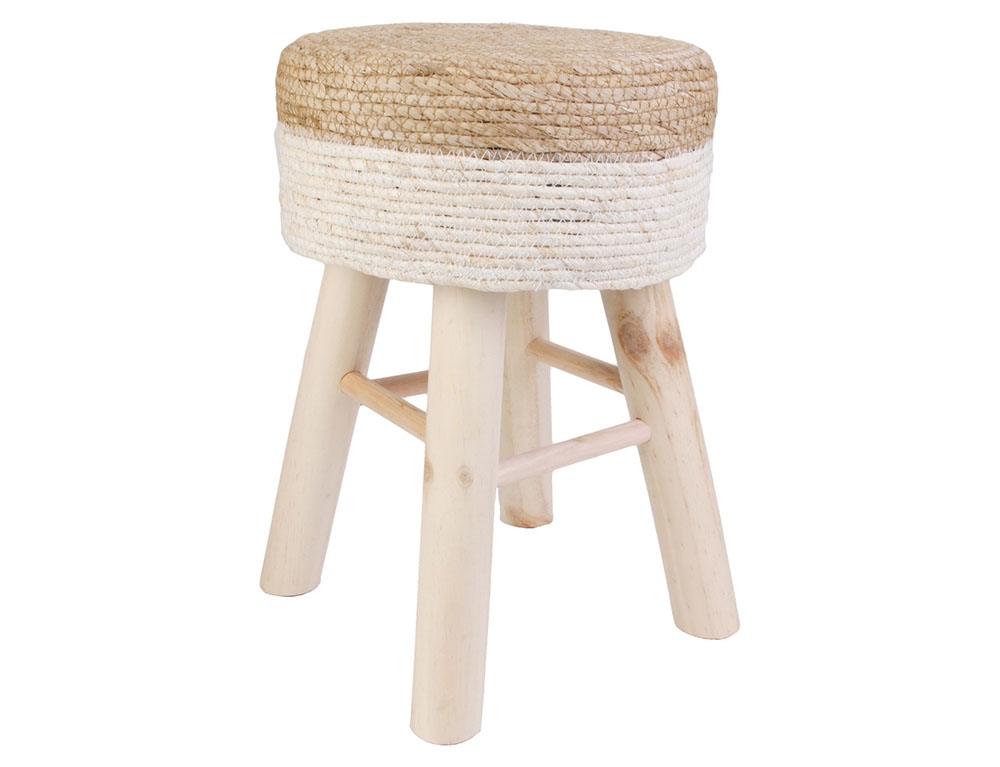 Εικόνα Σκαμπό Ηome Deco Factory με διαστάσεις 30x30x43cm - Απόχρωση Καφέ